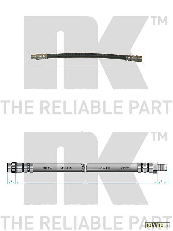 шланг торм. пер.  Renault Clio 1.1-1.9D 90-98 L=268