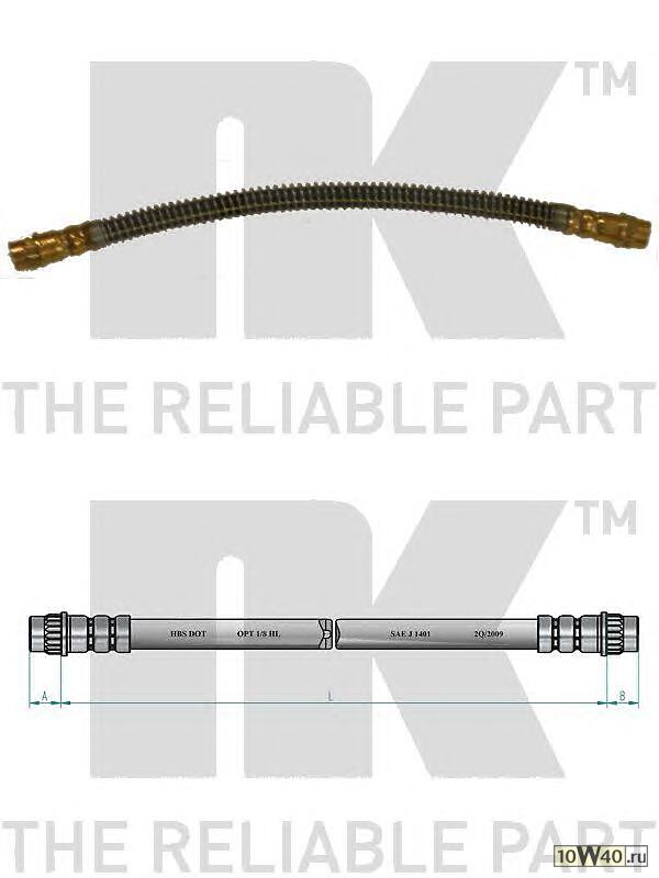 Код оригинала: 8490471, <BR>шланг торм. зад.  Renault Megane all 96> L=288