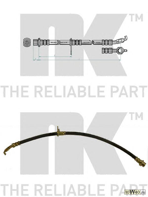 шланг торм. пер. п.  Toyota Celica AT202 1.8/2.0 2WD 94-99 L=495