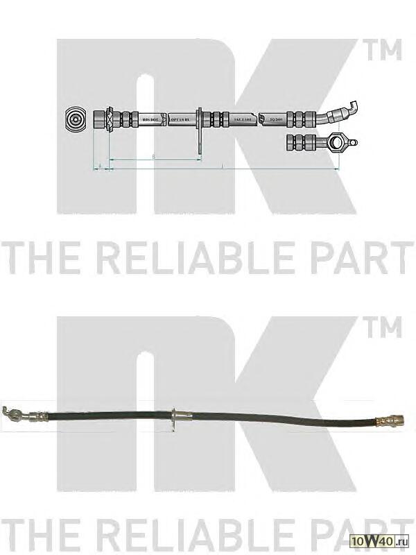 шланг торм. пер. л.  Toyota Picnic 96> L=550