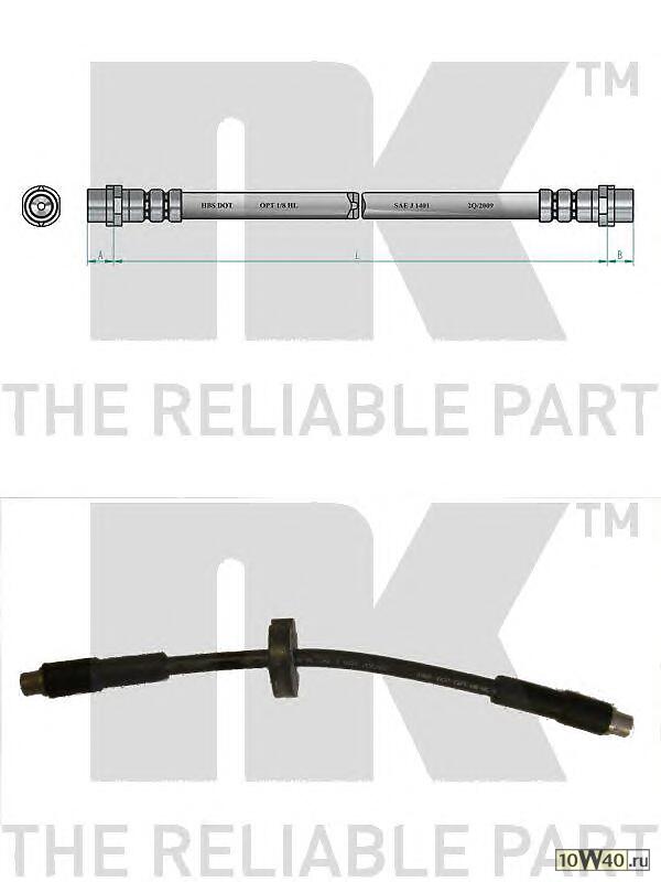 шланг торм. пер.  Audi A6 Allroad 2.7/4.2/2.5TDi 00> L=360