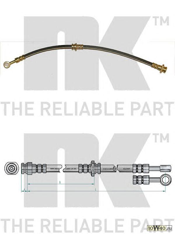 шланг торм. пер.  Suzuki Alto 94> L=443