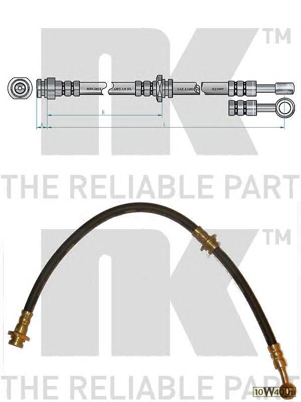 шланг торм. пер.  Suzuki Swift 1.0-1.6 89> L=485