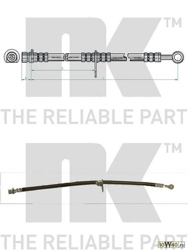 Код оригинала: 46410SK3E01 / SHB10001EVA / GHP859 / GBH251 / HBH200 / SHB10001, <BR>шланг торм. пер.  Rover 200/400 all 90> L=500