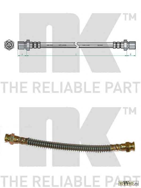 Код оригинала: 480665 / 96124223 / 168076
, <BR>шланг торм. зад.  Citroen ZX, Peugeot 306 1.1-1.9TD 91-01 L=220