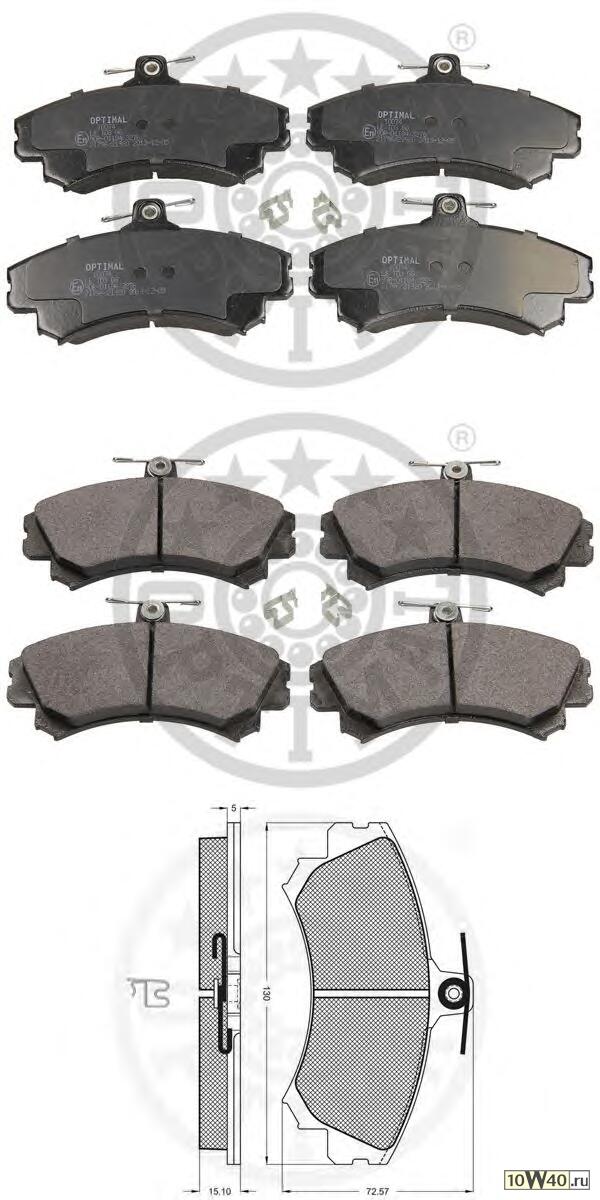 Код оригинала: MR977117, <BR>Колодки торм пер с дат COLT 04-