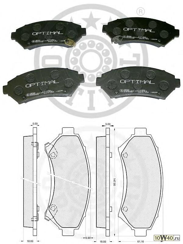 заменено на xop-bp-10190. колодки тормозные дисковые комплект buick: park avenue regalcadillac: de