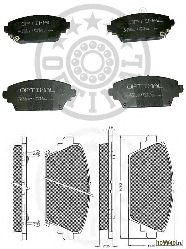 Код оригинала: 45022S1AE02, <BR>Торм. Колодки перд. ACCORD VII 98-