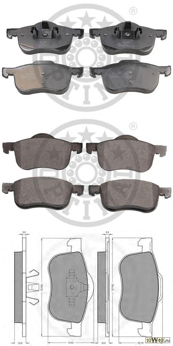 Код оригинала: 573003, <BR>Колодки диск. VOLVO S60/S80/V70/XC90/XC70 272401