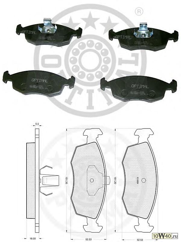 Код оригинала: 71738151, <BR>Колодки тормозные перед. FIAT Doblo/Palio 1,2-1,9L 01->