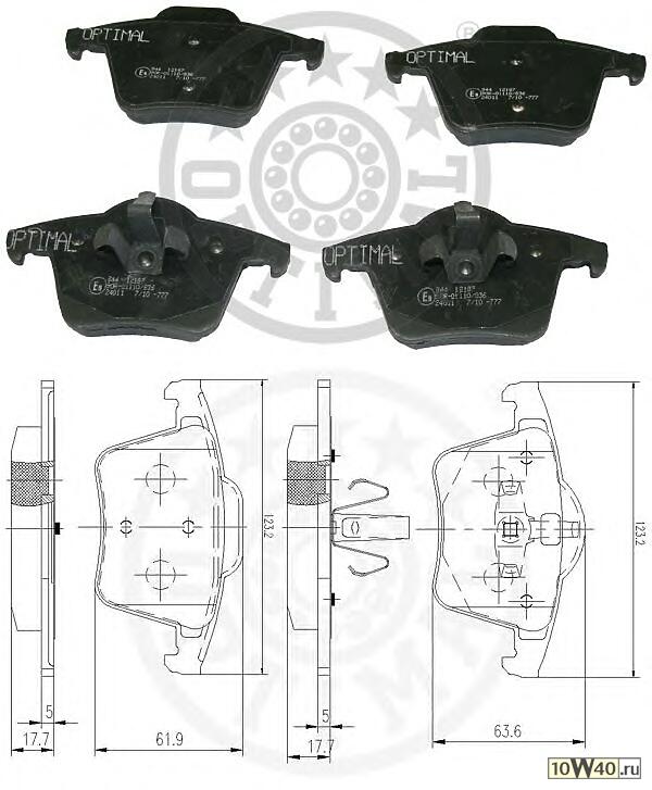 заменено на xop-bp-12187. заменено на колодки тормозные дисковые комплект volvo: s80 II (as) xc90