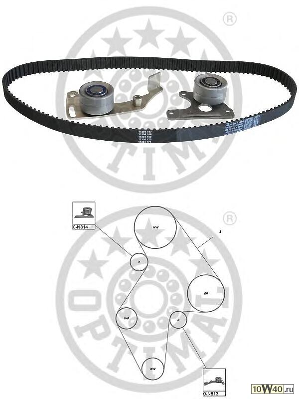 Код оригинала: 083109, <BR>К-т ремня ГРМ PSA PEUGEOT XUD7/XUD9 1.9D 205 -93/305/306 -93/309 /405 -93 (GT35906 OE 082911+ GE35905 OE 083002+136Z)