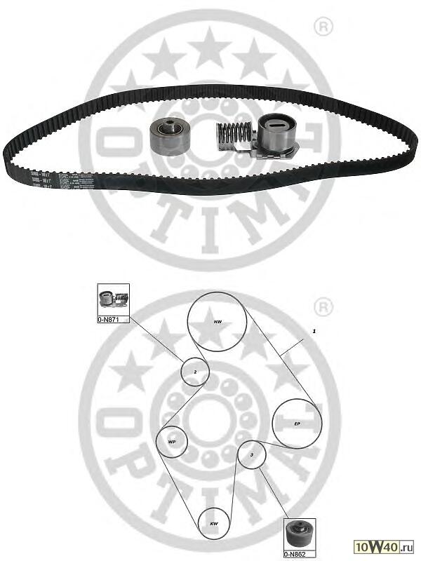 КОМПЛЕКТ РЕМНЯ ГРМ OPTIMAL SK1017
