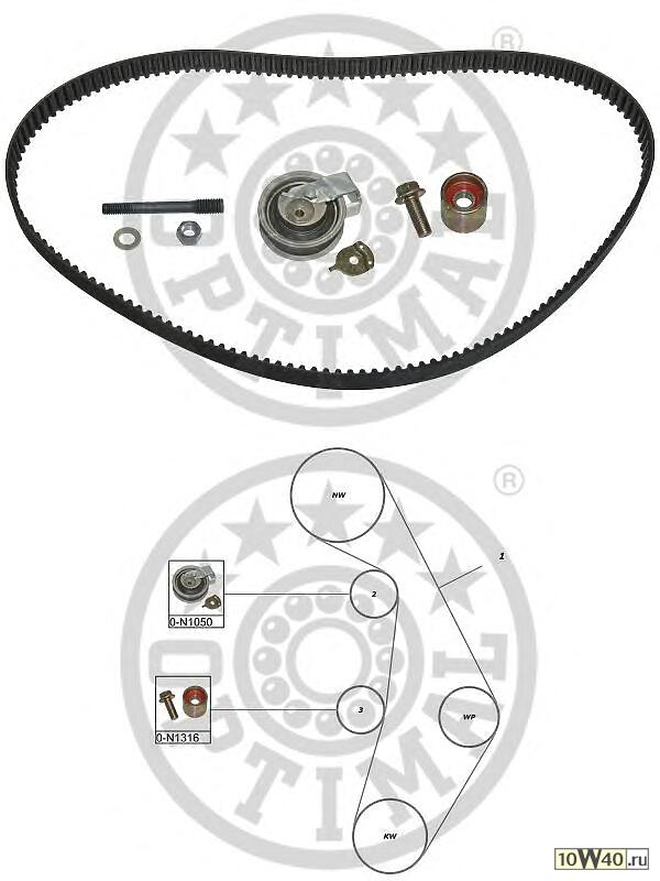 рем.к-кт грм\ audi a6 1.8t / 2.0 97-05 / a4, VW passat, skoda superb 1.8t / 2.0 00>