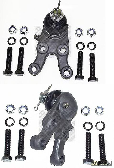 Код оригинала: MB831037, <BR>Опора шаровая нижняя левая MITSUBISHI PAJERO II (V2_W/V4_W)  12/90-04/00