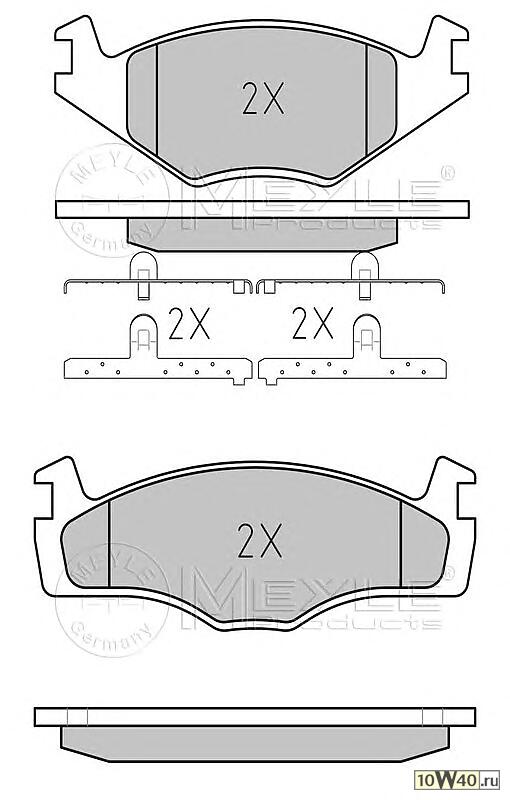 колодки дисковые передние\ VW golf II / III 1.4-1.8 / 1.6-1.9td 83-95 / passat 82-88