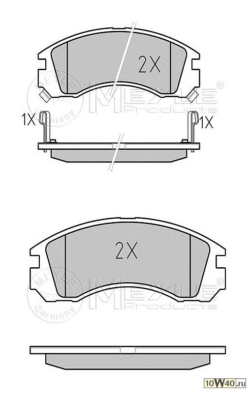 колодки дисковые передние\ mitsubishi galant 2.0 / 2.5 89> / l200 2.5d / td 96>