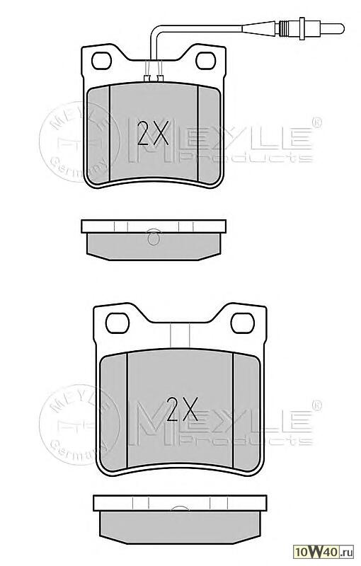 Комплект дисковых тормозных колодок: MERCEDES-BENZ BM 638 (V-Class / Vito) (02/96-07/03)