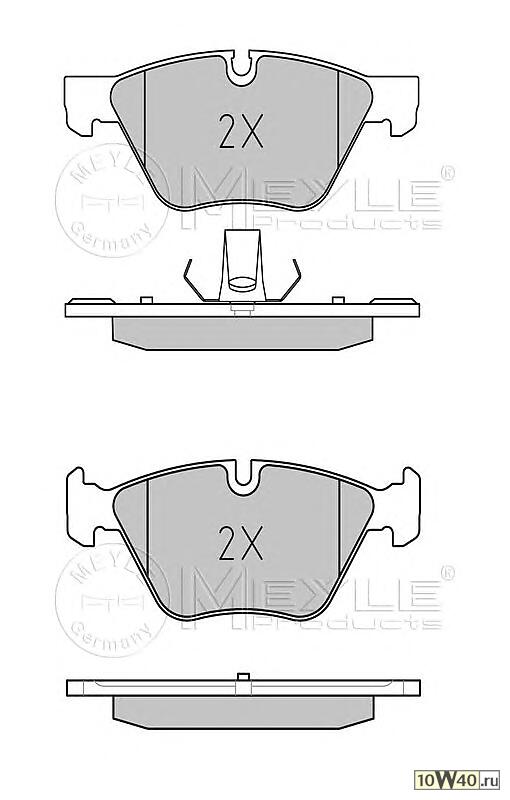 Комплект дисковых тормозных колодок: BMW 5 (F10, F11) (01/09-02/17), BMW (BRILLIANCE) 5 Series (F18)
