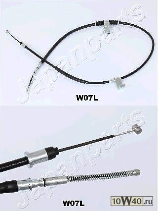 Трос стоян.тормоза лев.