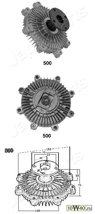 муфта вентилятора\ mitsubishi l200 / l300 / pajero I / pajero II / galant II 86>
