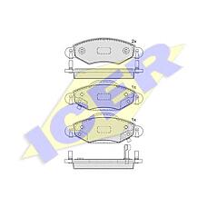 Icer 181587 (044650D010 / 044650D040) комплект тормозных колодок, дисковый тормоз