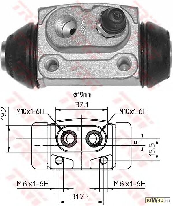 Цилиндр тормозной HONDA/HUYNDAI ACCENT задний правый