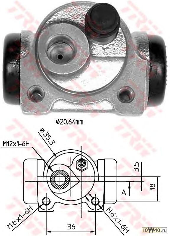 Цилиндр тормозной RENAULT CLIO задний