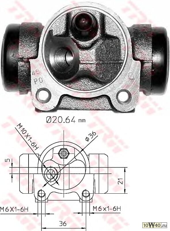 Код оригинала: 4402C1, <BR>Цилиндр торм.колес зад.L Peuge 406 95-04