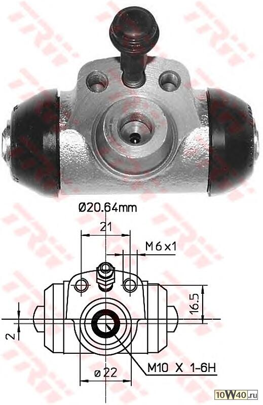 задн. торм. цил.\ skoda felicia 1. 3 / 1. 6 / 1. 9d 95-01 d. 20,6