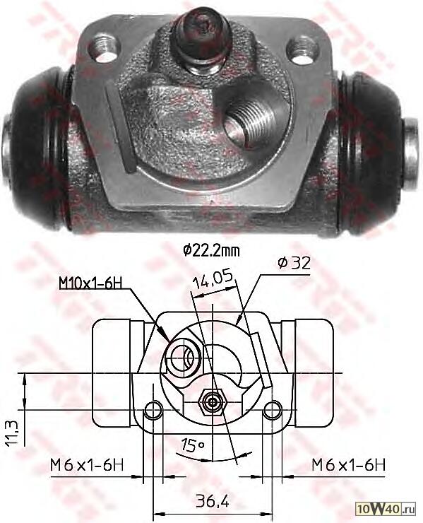 Цилиндр тормозной FORD MONDEO задний
