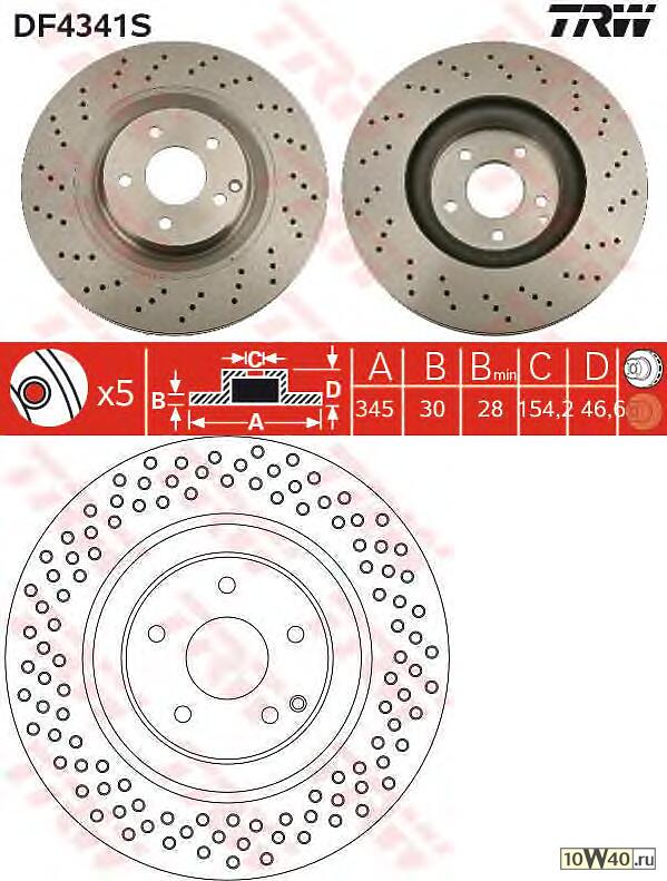 диск тормозной задний  MB W202/W203/CL203/S203/C209 03>