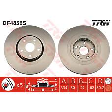 TRW DF4856S (0986479426 / 09902712R / 1421613) диск тормозной передн прав lexus: gs 05 -