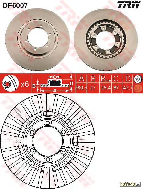 Диск тормозной HYUNDAI 1шт.(мин.2шт.)