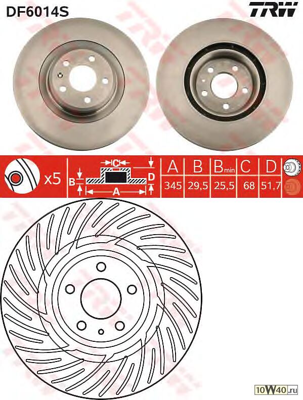 df6014s диск тормозной передний\ audi a5 s5 quattro 06.07>