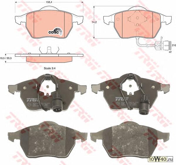 колодки дисковые п.\ audi 100 91-94 / a4 95-00 / a6 94-97