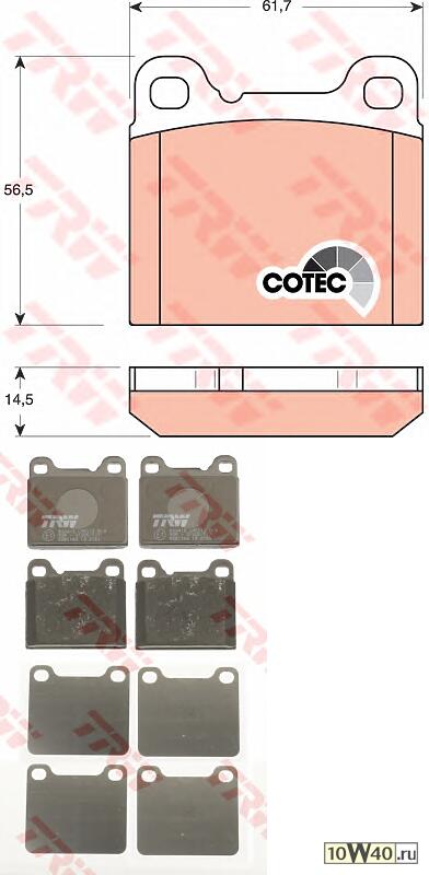 колодки дисковые з.\ volvo 240-960 / s70 / v70 2.0-3.0 74>