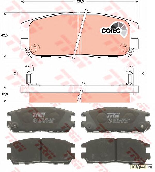 колодки дисковые з.  Opel Monterey/Frontera, Great Wall Hover all 91>
