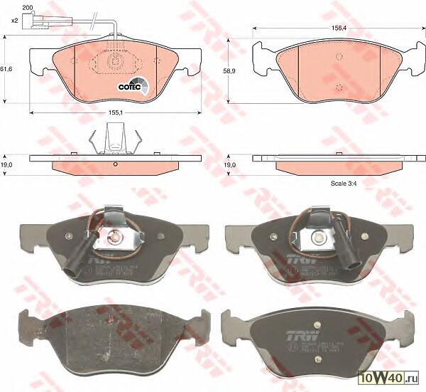Колодки торм. ALFA ROMEO 156 перед.к-т