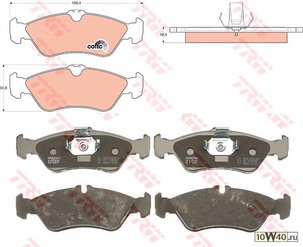 Колодки тормозные MERCEDES W460/W463/SPRINTER (901-904)/VW LT 97>07 задние