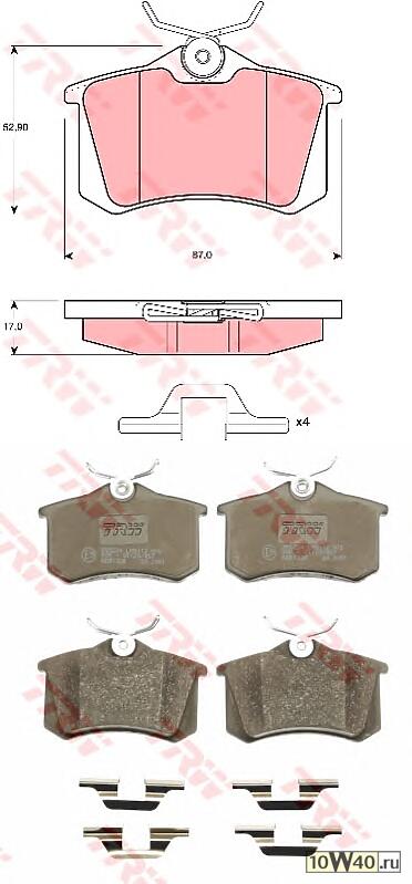 колодки дисковые з.\ VW golf IV / passat 1.4i-2.0i 93-02