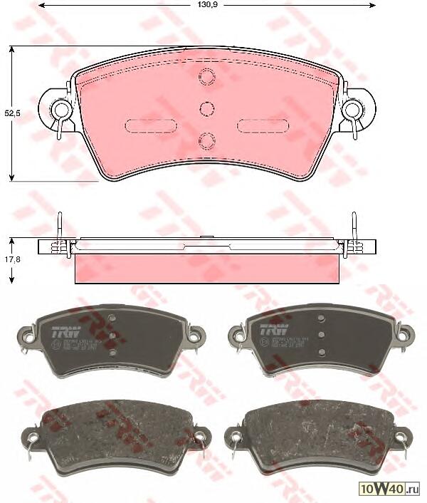 колодки дисковые п.\ peugeot 206 1.6 / 2.0 / 2.0hdi / 306 2.0hdi 98-01