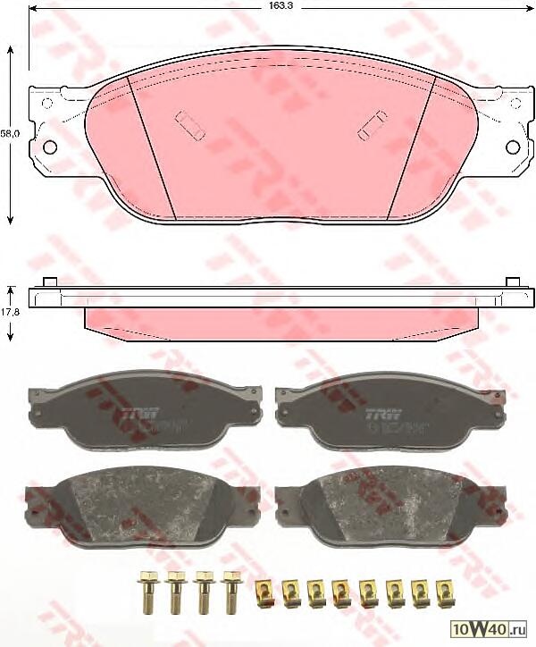 Колодки тормозные JAGUAR S-TYPE/XJ 99- передние