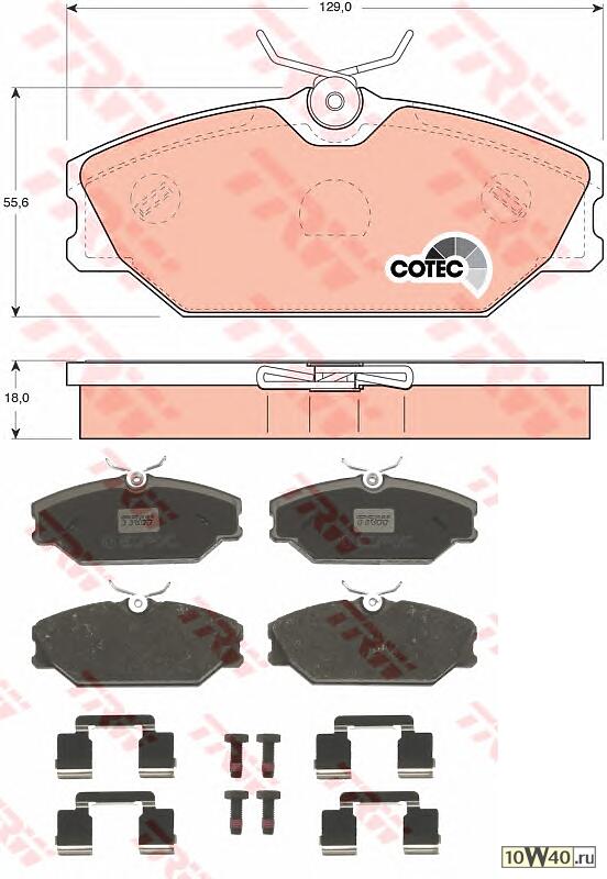 Колодки тормозные дисковые передн RENAULT: CLIO II 00-, LAGUNA 99-01, LAGUNA Grandtour 99-01, MEGANE Cabriolet 99-, MEGANE Classic 97-, MEGANE Coach 97-, MEGANE Grandtour 9
