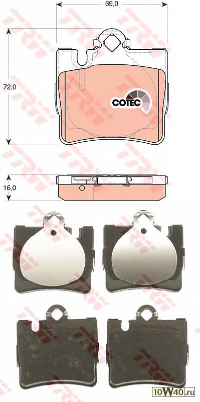 Колодки торм.зад.