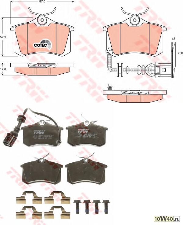 колодки seat ibiza IV (6l1) 1.4 16v [2002 / 02-2009 / 11],