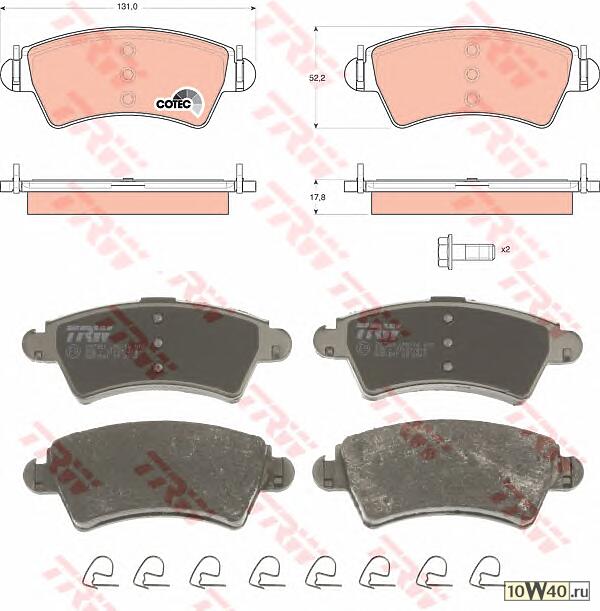 колодки дисковые п.  Peugeot 206 1.6i/2.0i 16V/2.0HDi 01>