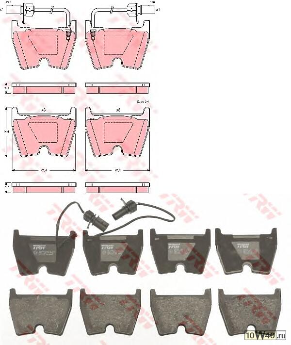 Колодки тормозные дисковые передн AUDI: A6 02-05, A6 Avant 02-05,  LAMBORGHINI: GALLARDO 03-,  VW: PHAETON 02-