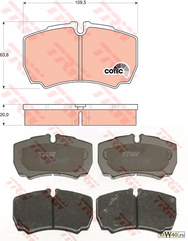 Колодки тормозные дисковые | зад |