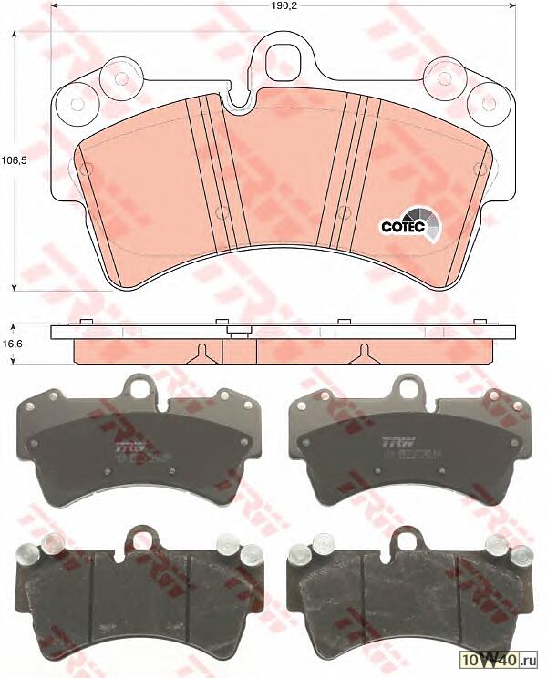 колодки пер.VW touareg 02-10 / audi q7 06-15